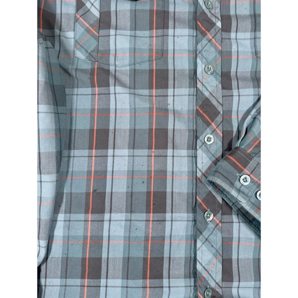 Columbia Men's Size XL Shirt Omni Wick Advanced Evaporation Plaid Blue Vent Flaw - Picture 4 of 13